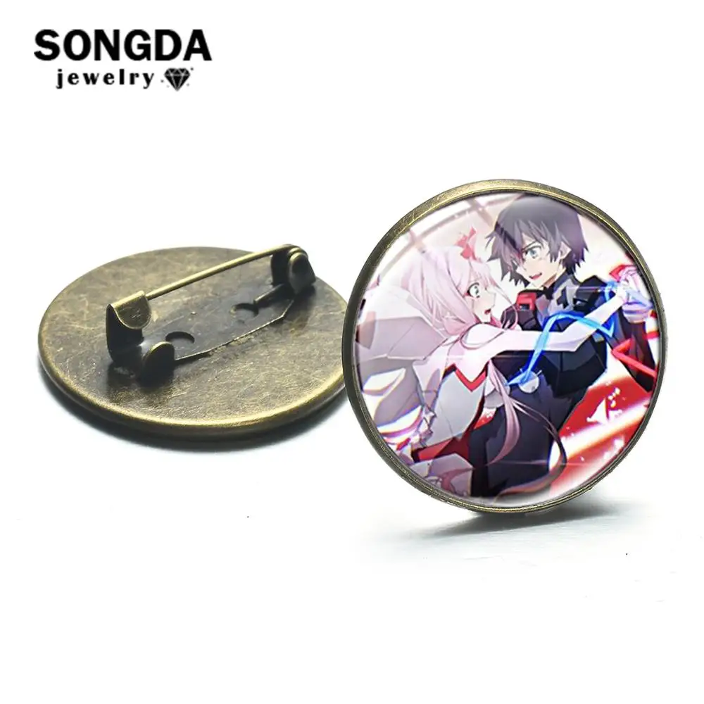 SONGDA аниме дорогой в Фране брошь значок косплея мультяшная фигурка Zero Two HIRO пара