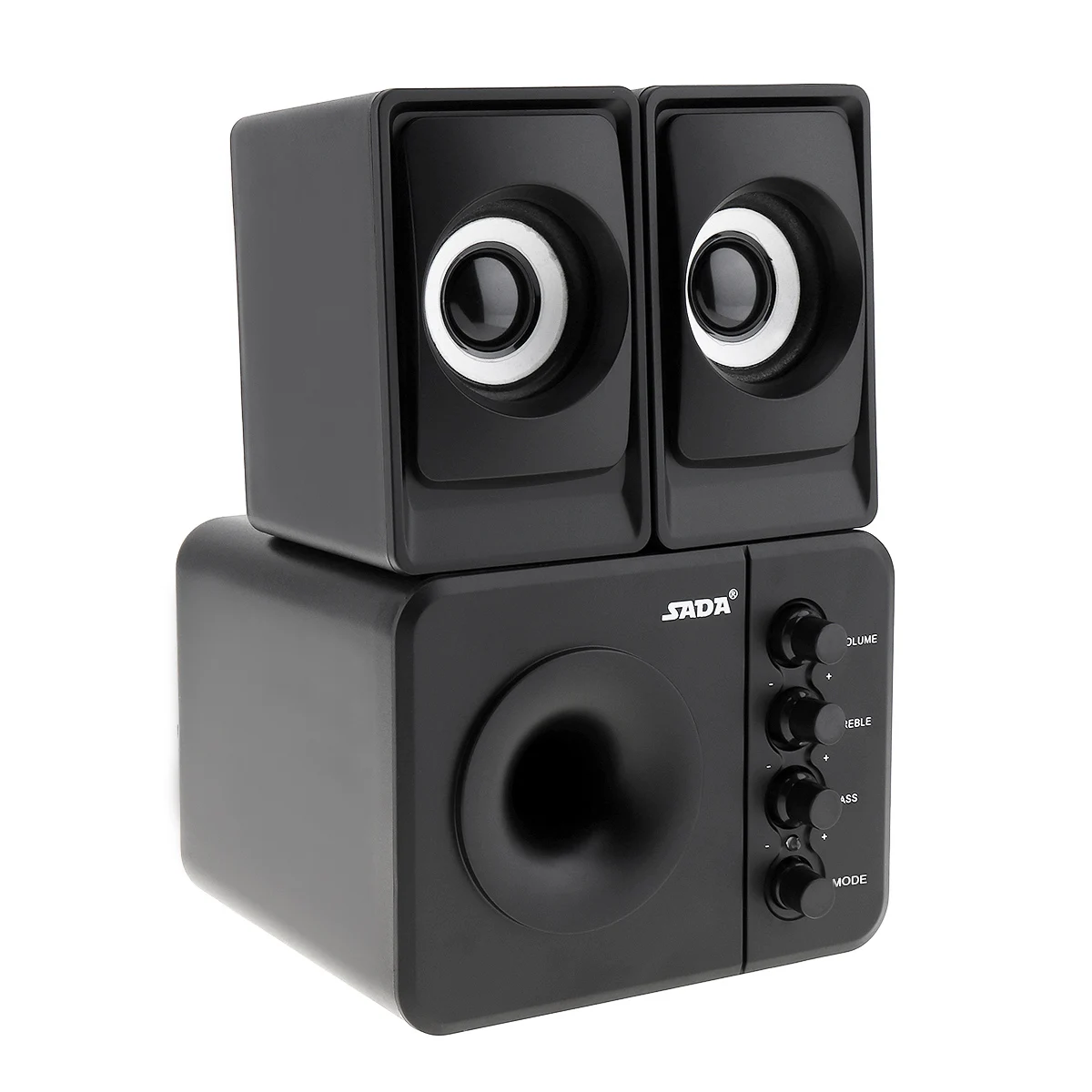 

SADA D-205 Bluetooth 3W USB2.0 Subwoofer Combination Speakers 3.5mm Audio Plug and USB Power for Desktop PC Computer Smartphone