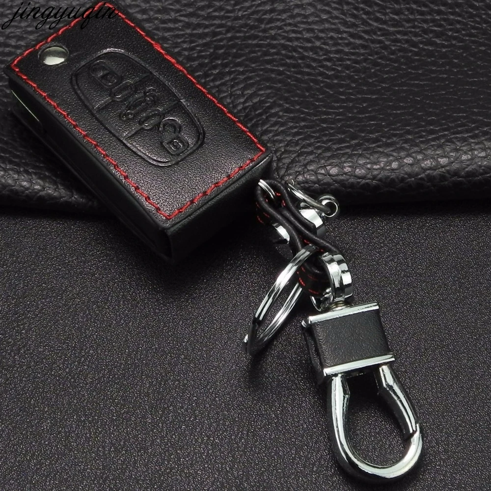 Пульт дистанционного управления 3 кнопочный ключ автомобиля чехол кожаный для