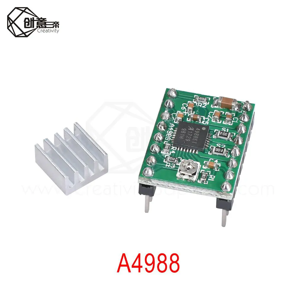 5 шт. запчасти для 3D принтера Reprap A4988 шаговый двигатель драйвер модуля с