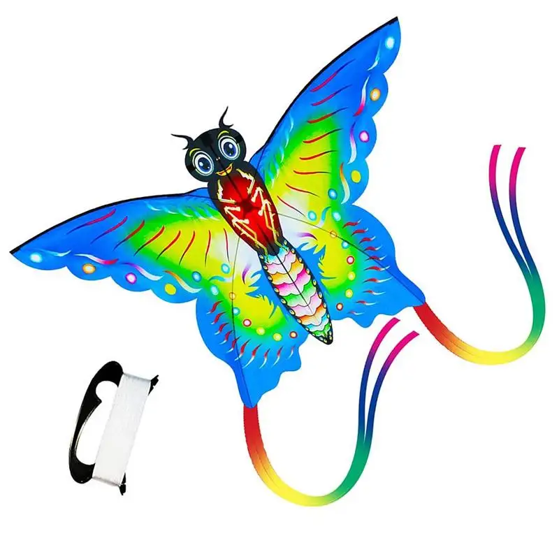 

Butterfly Kite with Colorful Long Tail Fly for Children Gifts Adults games outdoor garden Flying Toys Foldable Insect Shape Kite