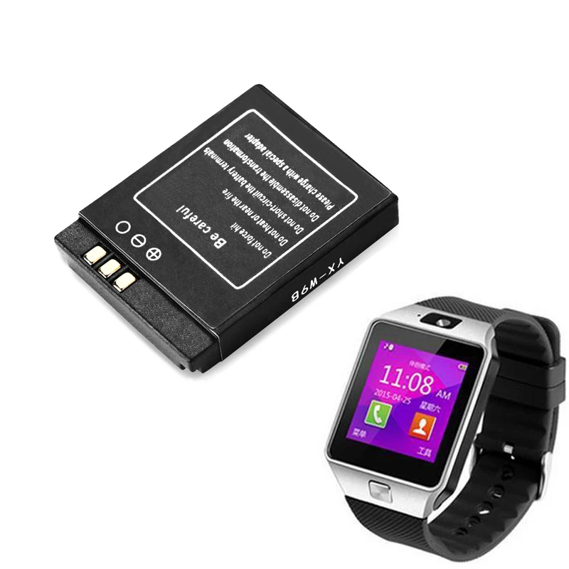 For Smart Watch HLX-S1 GJD DJ-09 AB-S1 M9 FYM-M9 JJY-S1 DZ09 QW09 W8 A1 V8 X6 LQ-S1 3.7V Rechargeable Li-ion Polymer Battery | Электроника