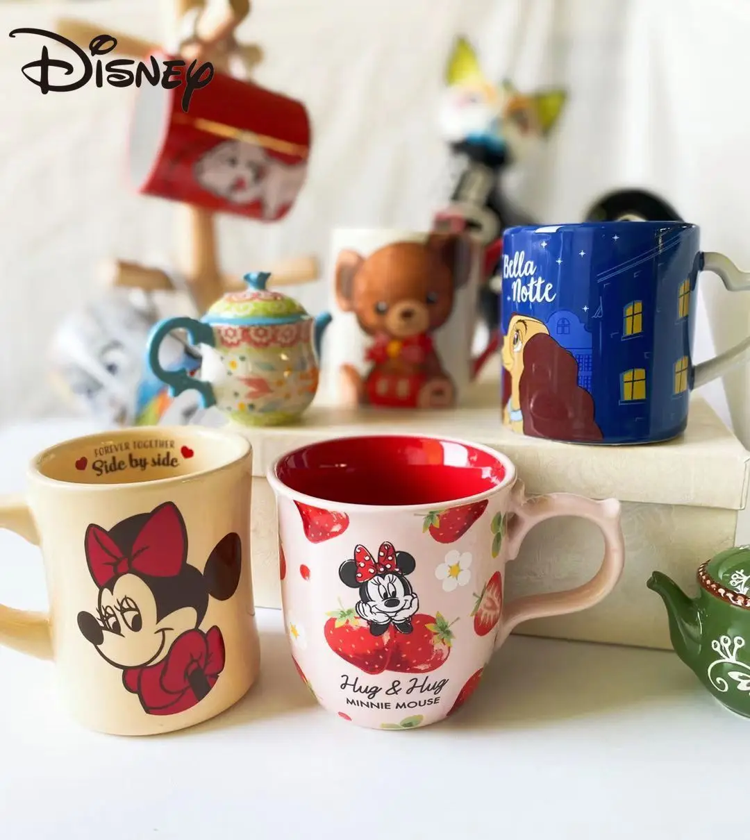 

Милая Детская кружка из мультфильма Диснея, кружка, чашка для завтрака, керамическая чашка с Микки, бытовая термостойкая кофейная чашка, Тер...