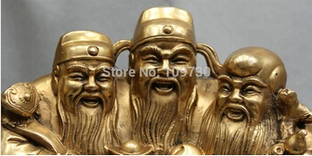 Бесплатная доставка &lt&lt&lt 11 &quotКитайская латунь 3 Бог долголетия Фу Лу Шоу