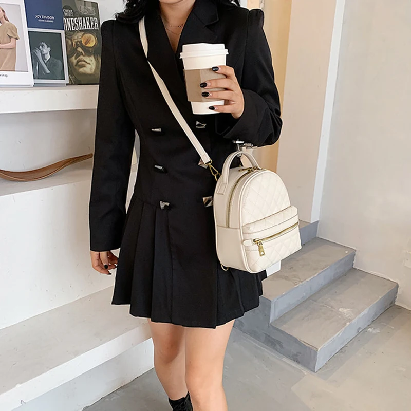 

Fashion Women Small Backpack Girls Backpacks Black Backpacks Female Fashion Girls Bags Ladies Black Backpack Leather School Bag