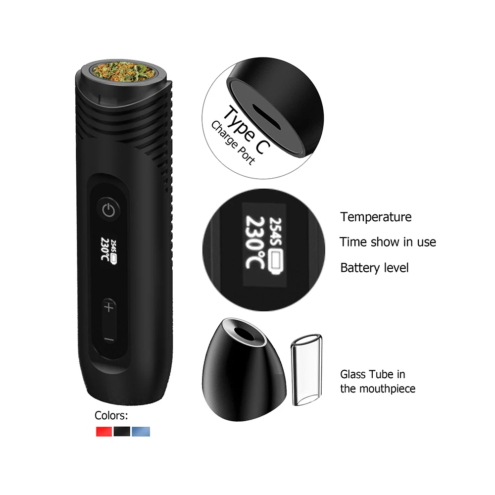 Оригинальный Kingtons BLK Kiss сухой травы испаритель 1600 мАч vape комплект керамический