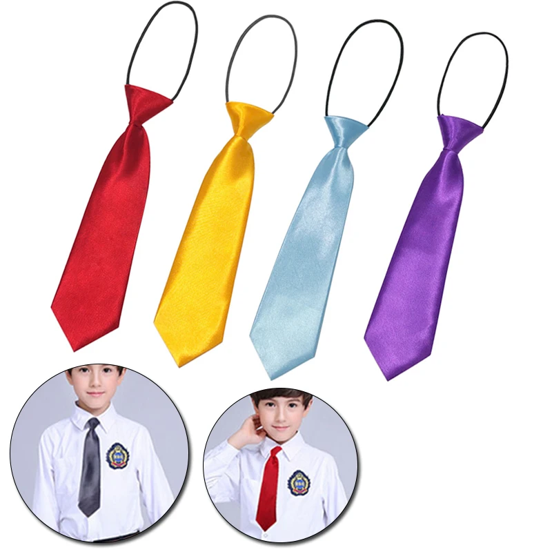 

Solid Neck Tie Bow Ties Wear for Children Boys Girls Students Kid Necktie Stage Performance Photograph Graduation Ceremony Black
