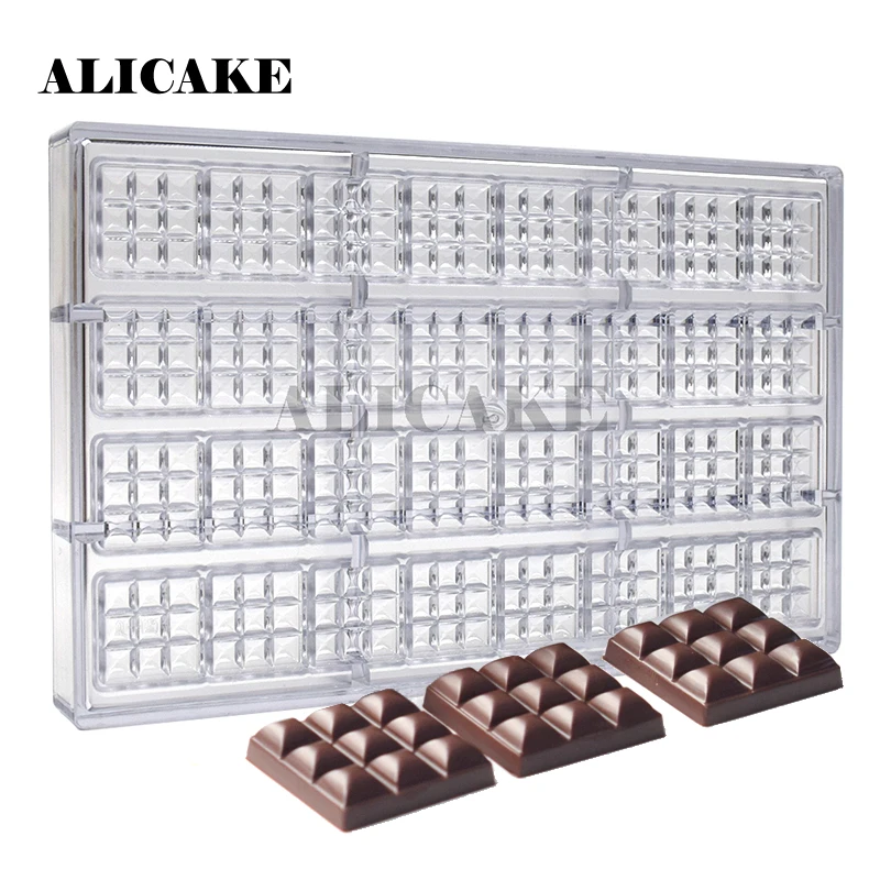 

Поликарбонатные формы для шоколада 32 полости 5,6 г 30*30*7,5 мм Шоколадная плитка Алмазная пищевая форма для выпечки инструменты для украшения ш...