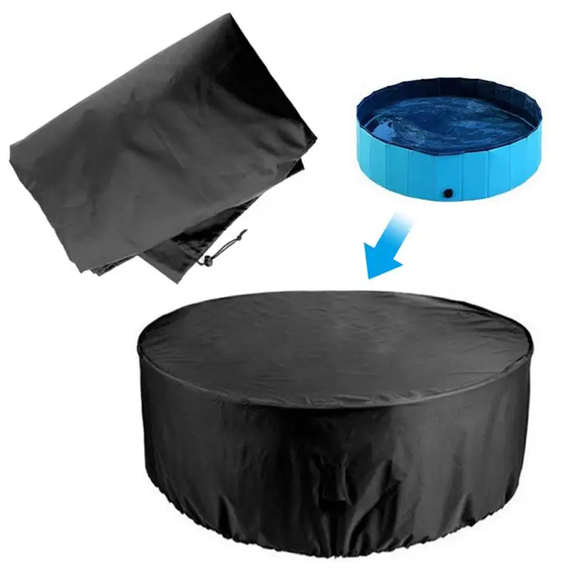 

Foldable Pool Covers Sun Shade Swimming Pool Cover Rainproof Dust Cover Dust Cover For Pet Bath Pool Swimming Pool Accessories