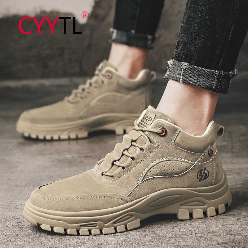 

CYYTL 2021 High-Top Sneakers Non Slip Outdoor Casual Walking Fashion Male Breathable Shoes Popular Ankle Platform Hiking Botas