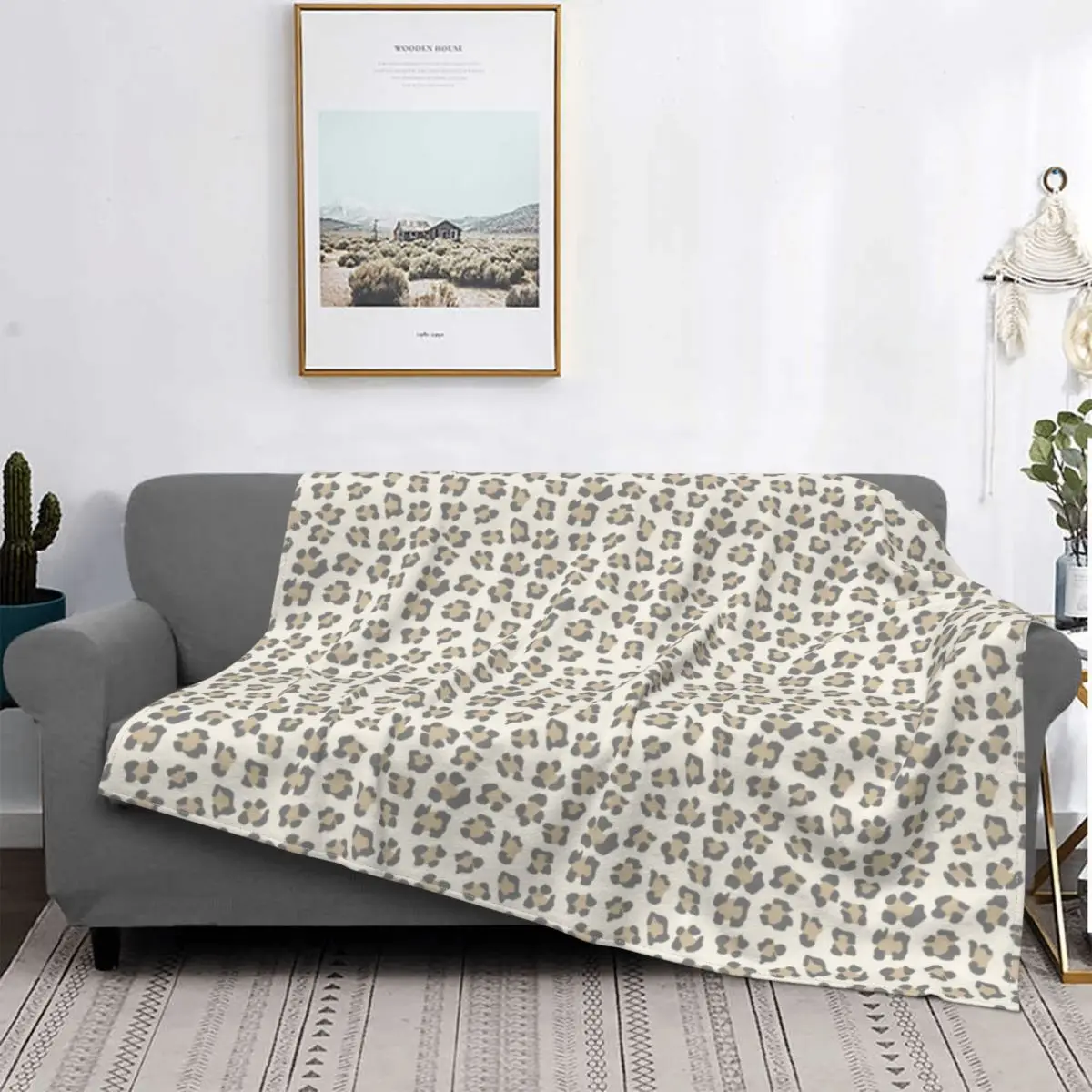 

Neutral Nude Leopard Blanket Animal Wild Spots Fur Plush Thick Ultra-Soft Flannel Fleece Throw Blankets For Sofa Bedspread Cover