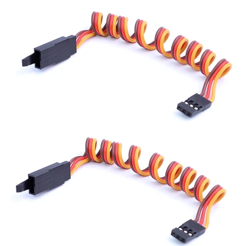 

100Pcs 15cm 3Ways 60 Core Filaments Extension Leads Wire With Anti Shedding Hook For Airplane Model Serve Motor Brown-Red-Orange
