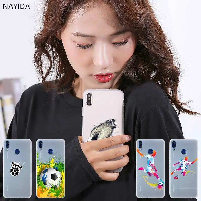 Роскошный мягкий чехол для Huawei Honor 30 20 Pro 10 9 9X Lite 10i 9a 8a 7a 30s с футбольным мячом |