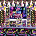 Набор поставок для вечеринок 90: скатерть в стиле 90-х годов, баннер, табличка с воздушными шарами для украшения вечевечерние в стиле хип-хоп