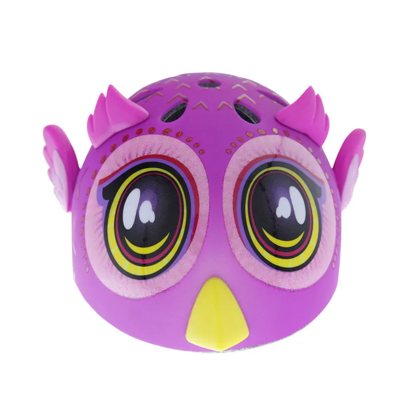 Owl Детский велосипедный шлем для мальчиков и девочек открытый спортивный протектор велосипедный и Коньковый Спорт нарисованный шлем Дети высокой плотности безопасности детские шлемы - Цвет: Owl