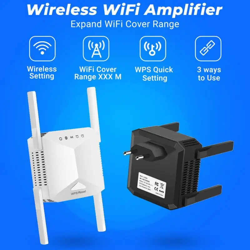 

Релейный удлинитель Wi-Fi 300 м/1200 м, усилитель сигнала, реле ЕС/США/Великобритания, правила 2,4G/фреза, свободная проводка, беспроводной усилител...