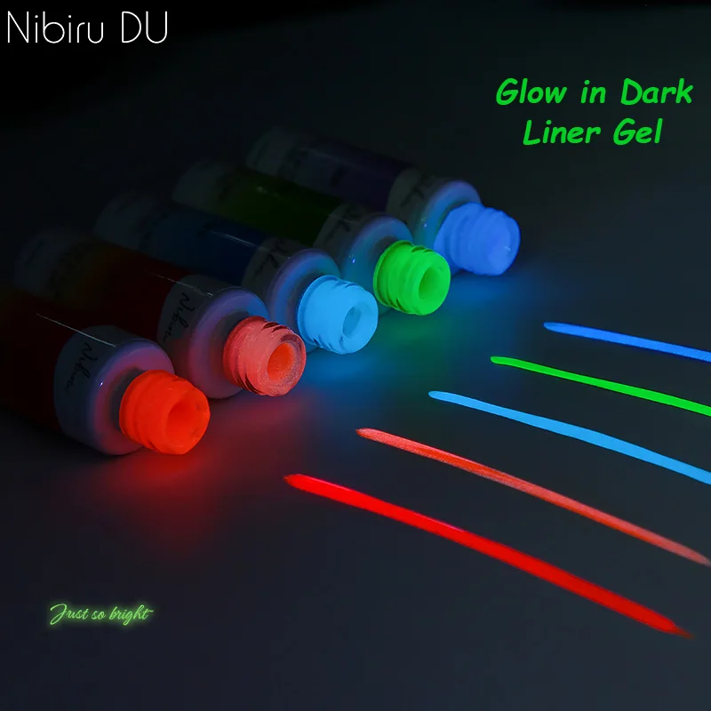 

12ml Liner Gel Polish Nail Art 12 Color Luminous Design Varnish Glow In Dark Painting Gel Nail Decoration For Manicure Supplies