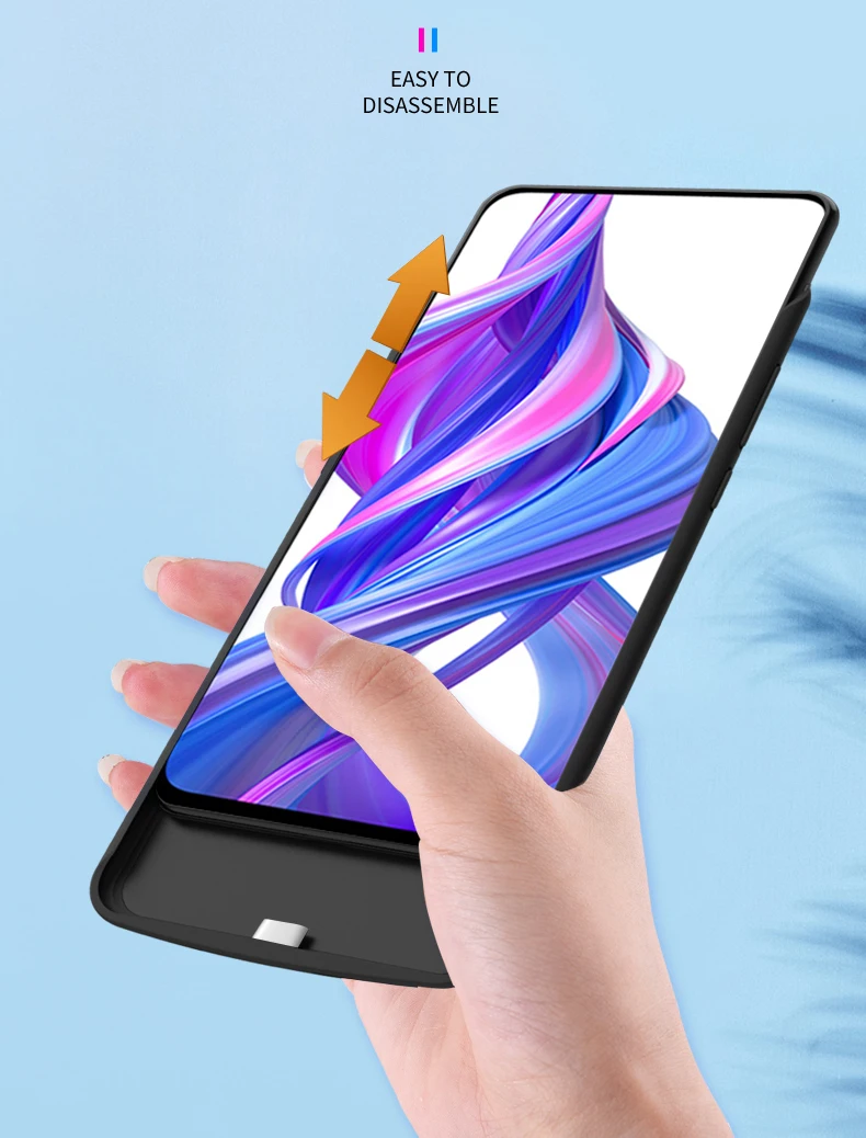 6500 мАч Зарядное устройство для аккумулятора чехол для huawei honor 9X чехол внешний резервный зарядный чехол для honor 9X чехол для аккумулятора
