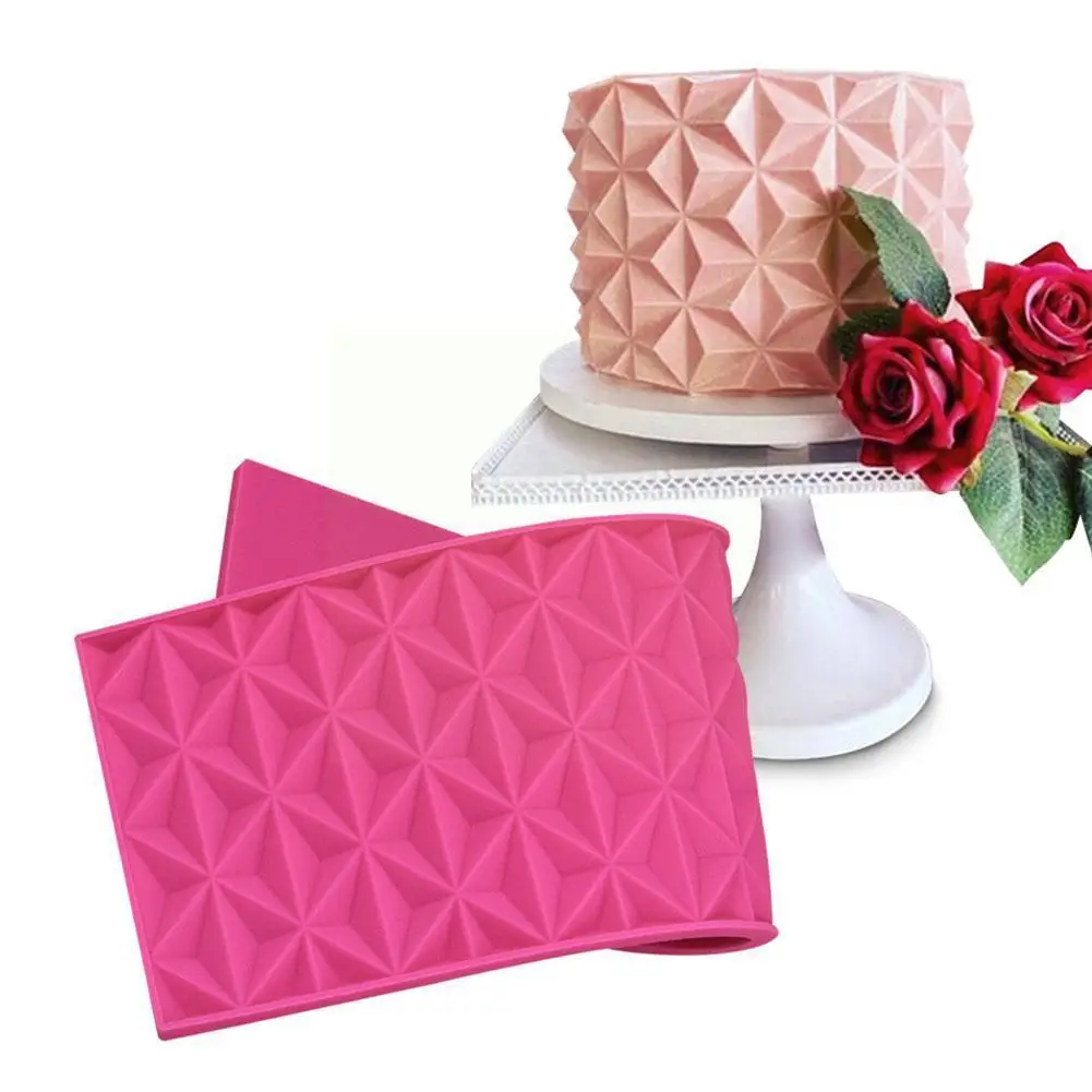

6 Styles Origami Mold Border Cake Lace Mat Bakeware Mold Fondant Tools Cake Decorating Silicone Craft Y4v9