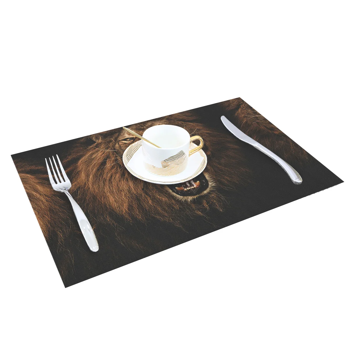 4 6 штук в партии комплект Коврики на стол дикий Животные с принтом виде льва из