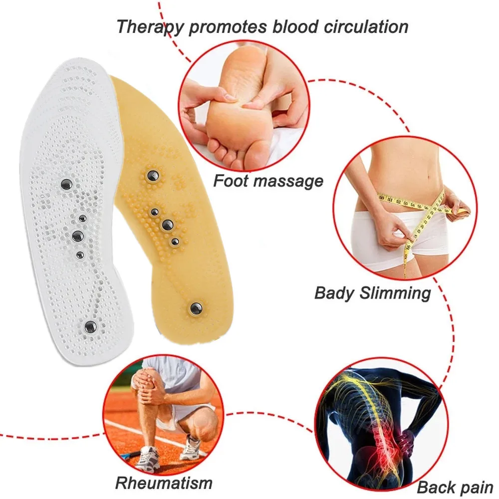 

1 Pair Magnetic Massage Insole Foot Massage Physiotherapy Therapy Acupressure Slimming Body
