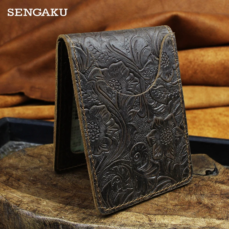 

Leather Passport Holder Woman Card Holder Men's Thin Wallet Coin Bag
