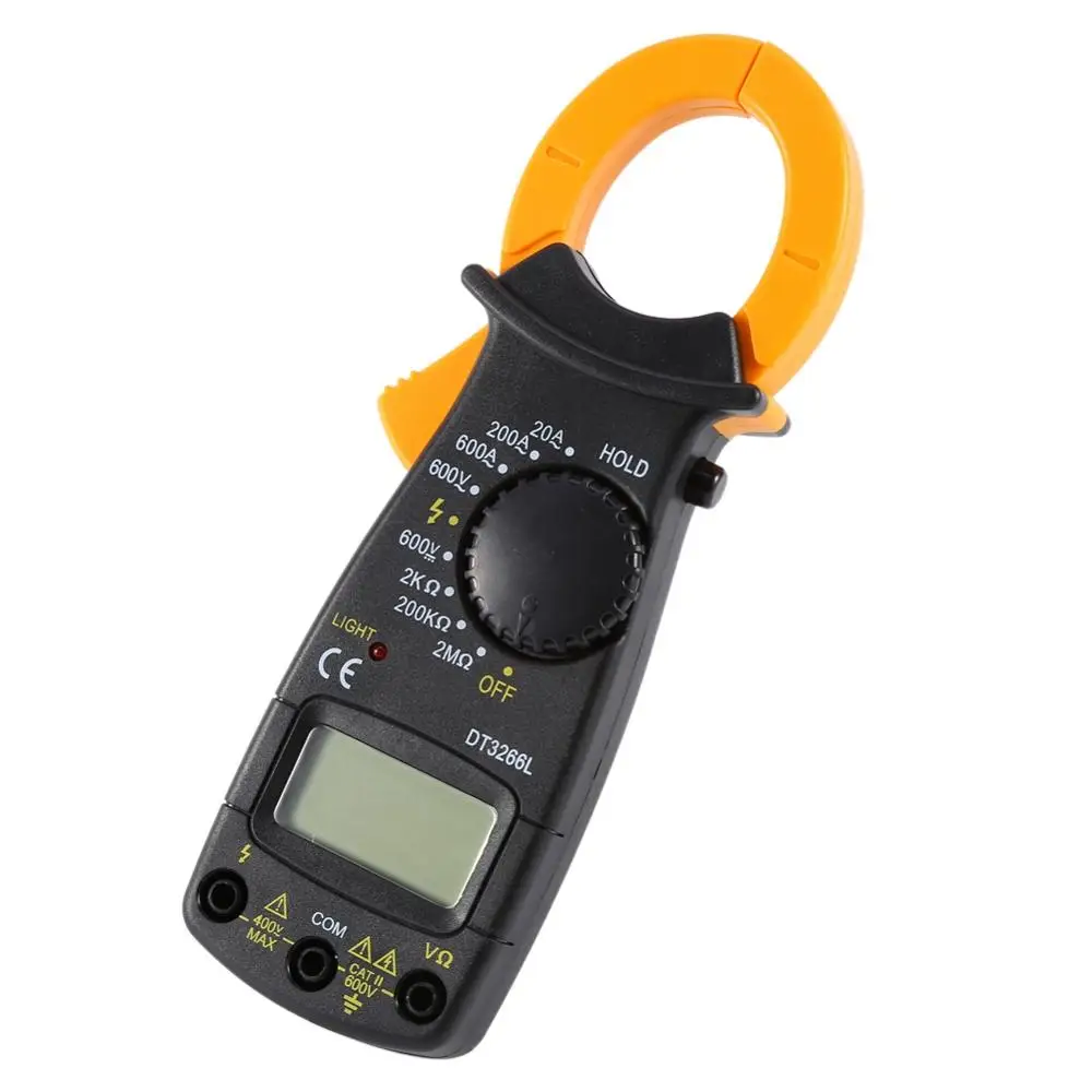 Mini Digital Multimeter Amper Clamp Meter AC/DC 600V Current Pincers Voltage Capacitor Resistance Tester with Test Leads Tools |