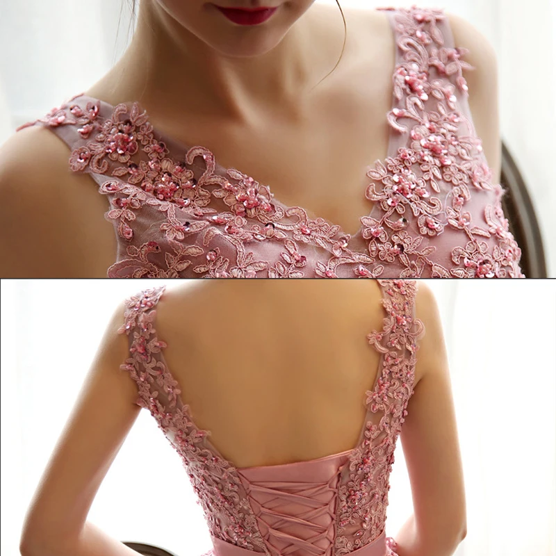 Длинное вечернее платье трапециевидной формы с v образным вырезом длиной в Пол