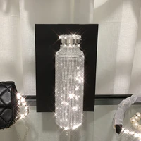 high end sparkling thermos bottle bling rhinestone stainless steel thermal cup mug diamond thermo silver water bottle