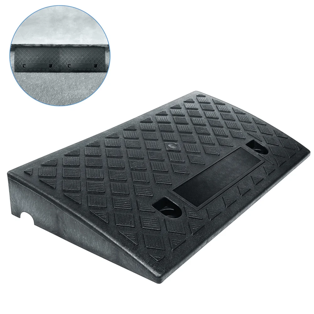 

OUNONA Threshold Ramp Portable Step Mat Ramp Mat Lightweight Curb Ramps Heavy Duty Ramp Mat for Vehicles (Black)