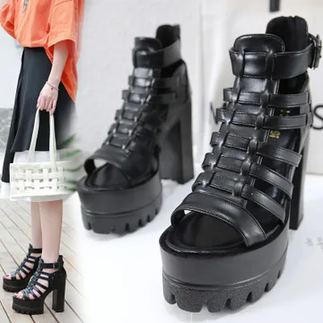 

Shoes Black Platform Sandals Summer Heels Suit Female Beige 2021 Women's Espadrilles Girls Comfort High Clogs Fashion Nude Block