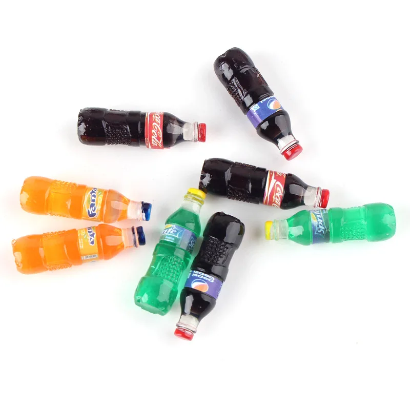 Eardrop drink soda bottle DIY handwork pendant material resin beverage juice key chain women accessories | Украшения и аксессуары
