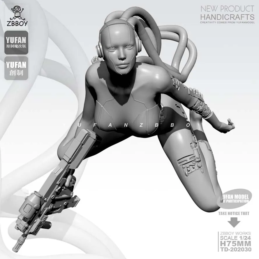 Коллекция 1/24 года наборы фигурок из смолы женщина полицейская модель будущего