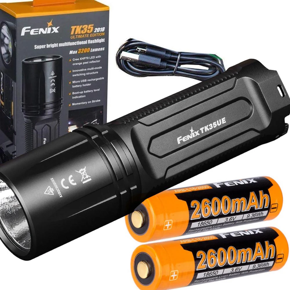 Fenix TK35 2018 3200 люмен Ultimate Edition (TK35UE) USB Перезаряжаемый тактический светодиодный