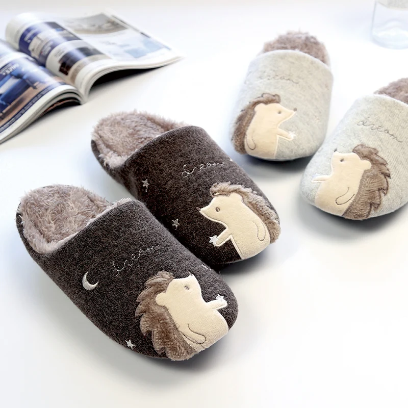 Новинка 2019 года домашние тапочки с ежиком женская обувь милые для пар Pulsh Chinelo Fluffyr