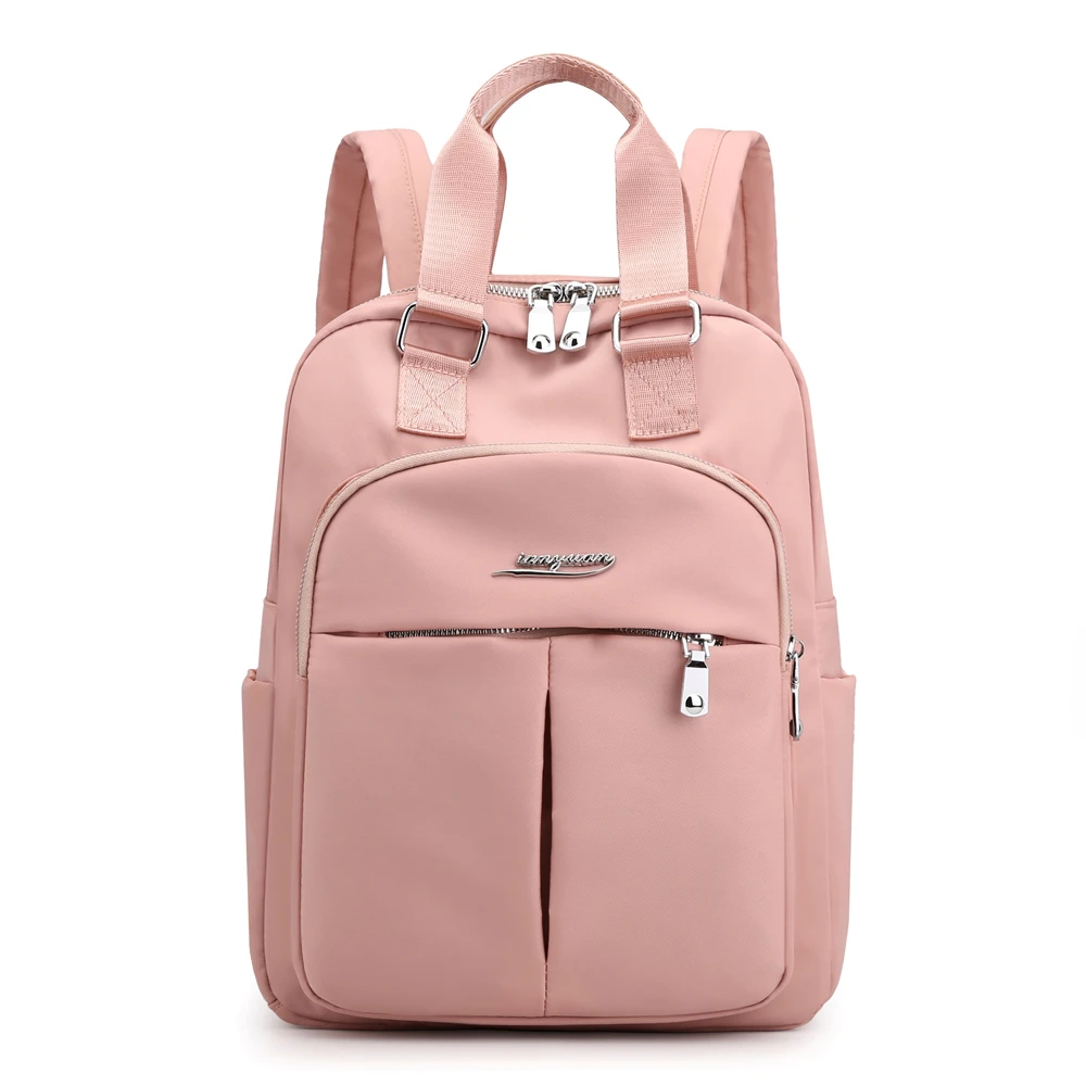 

Fashion Woman Nylon Backpack Large Capacity Laptop Black School Bag Zipper Waterproof Travel Mochila Feminina Sac A Dos Plecak