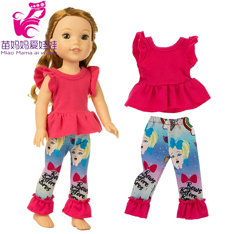 A11 Рубашка Брюки для 14," Wellie Wishers кукольная одежда Camille Ashlyn Kendall Emerson 38 см 36 см Кукла Нэнси наряды - Цвет: A11