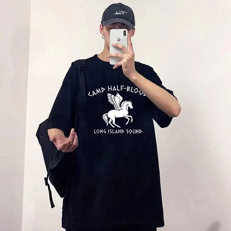 

Camp Half Blood Funnny Parody Tee Short Sleeve Men Women Outdoor Cotton Tshirt New T-shirt Mens Loose T Shirts Man Tops T Shirt