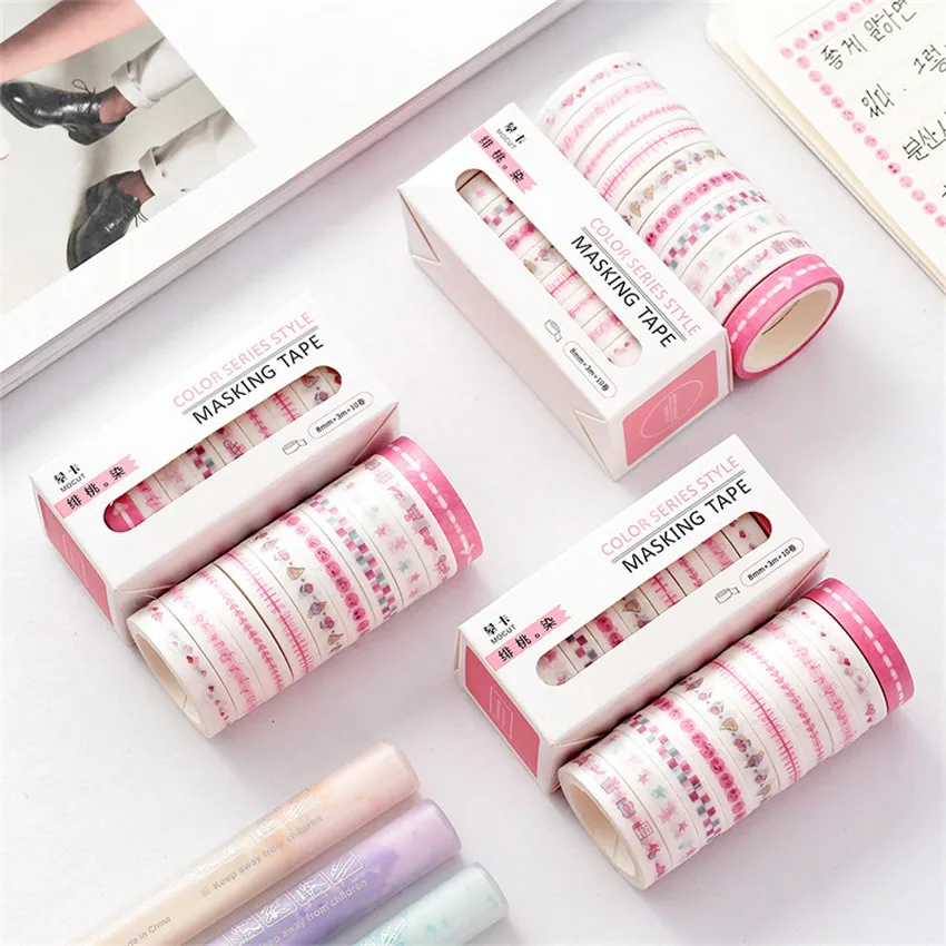 Клейкая лента для скрапбукинга 8 мм х 3 м 10 шт. | Дом и сад