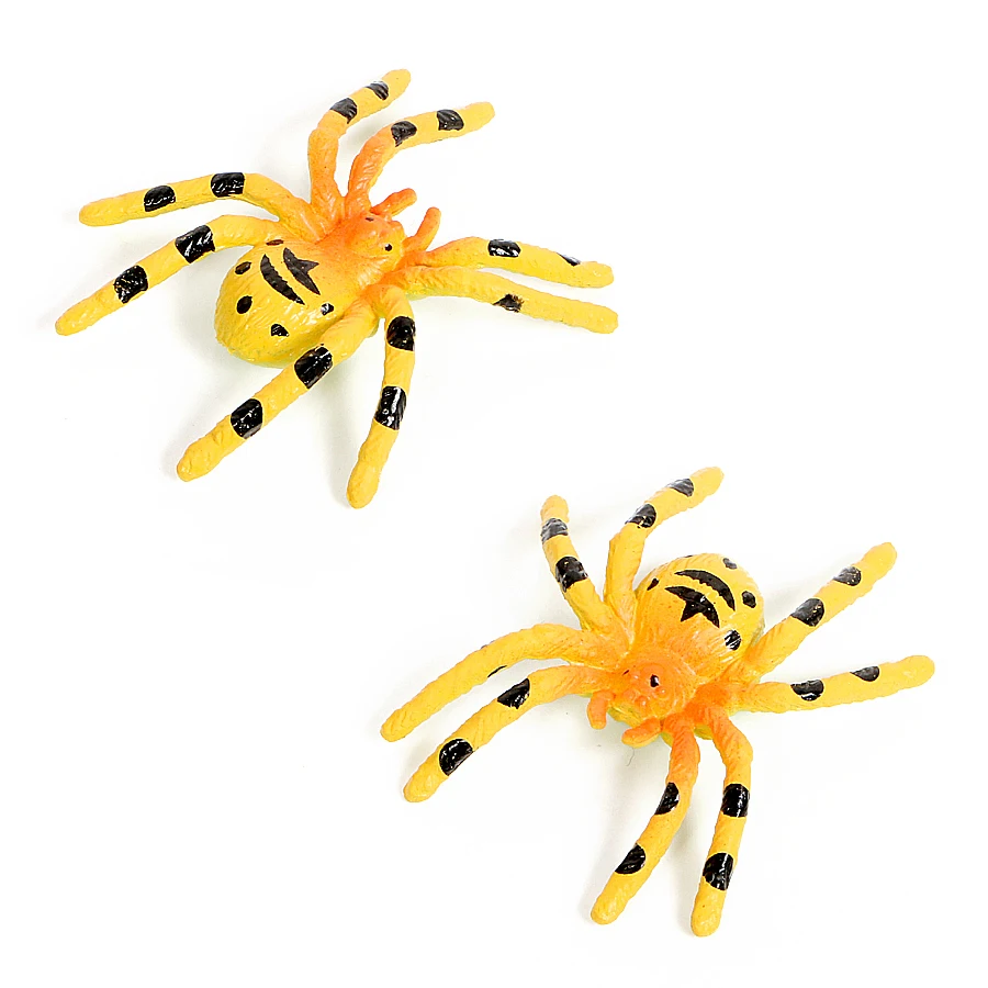 12 шт. имитация пауков модель насекомого Статуэтки пауки миниатюрный декор сада