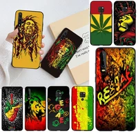 cori reith rasta lion reggae bob marley soft phone case cover for huawei p40 p30 p20 lite pro mate 30 20 pro p smart 2020 prime