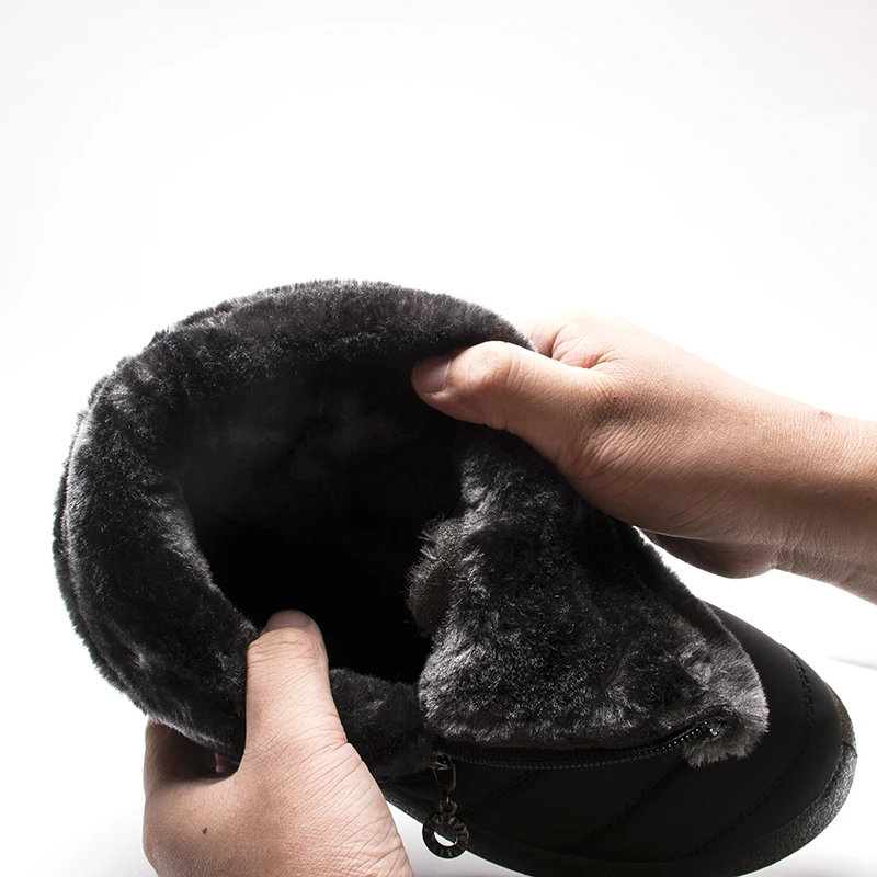 Fujin/женские зимние ботинки Водонепроницаемые бархатные хлопковые теплые женские