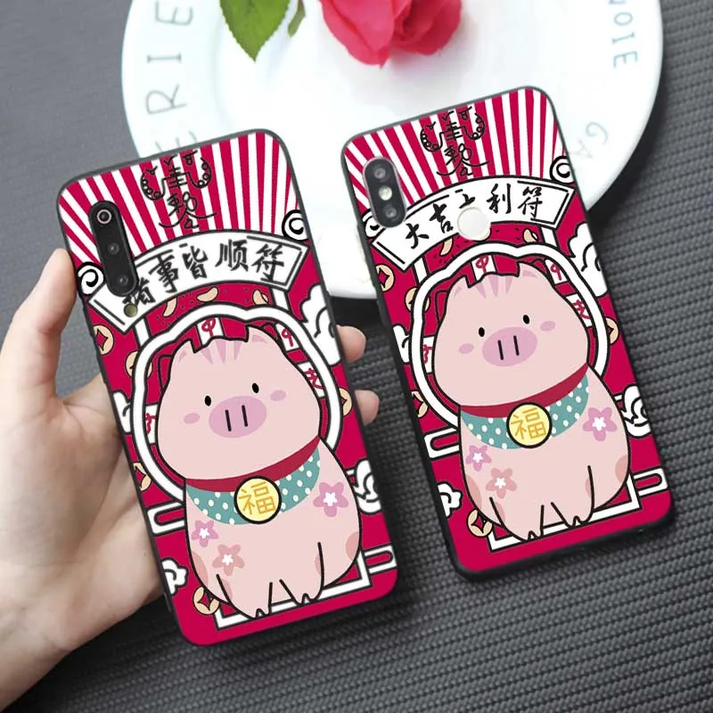 Lucky Money cat Cover for xiaomi redmi k30 note 8 pro 8a a3 9t 10 Soft Silicone Phone Case |