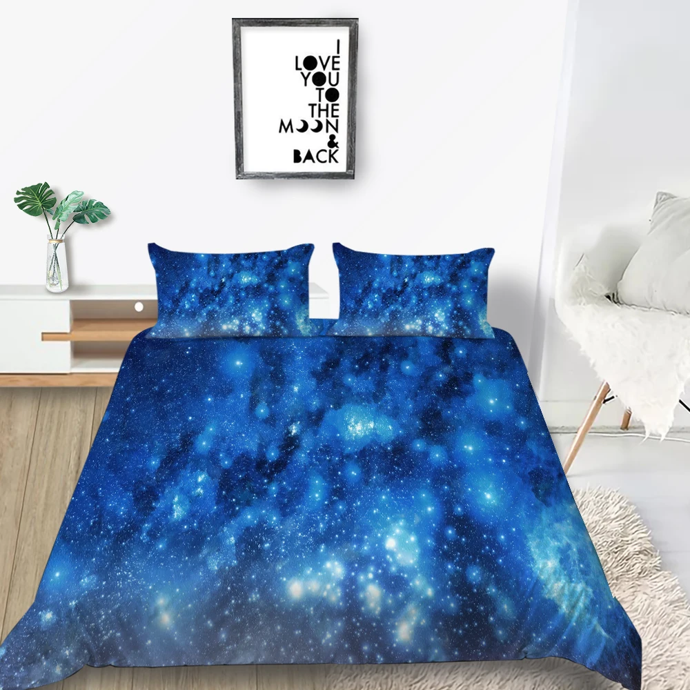 

King Size Bedding Set Galaxy Mysterious Comfortable Cool Duvet Cover 3D Queen Twin Full Single Double Unique Design Bed Set