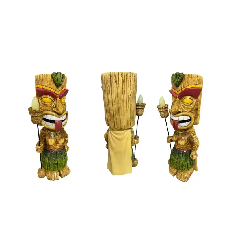 

Luminous Torch Maya Totem Resin Statue Outdoor Decor Garden Sculpture Figurine Yard Home Indoor Art Ornament
