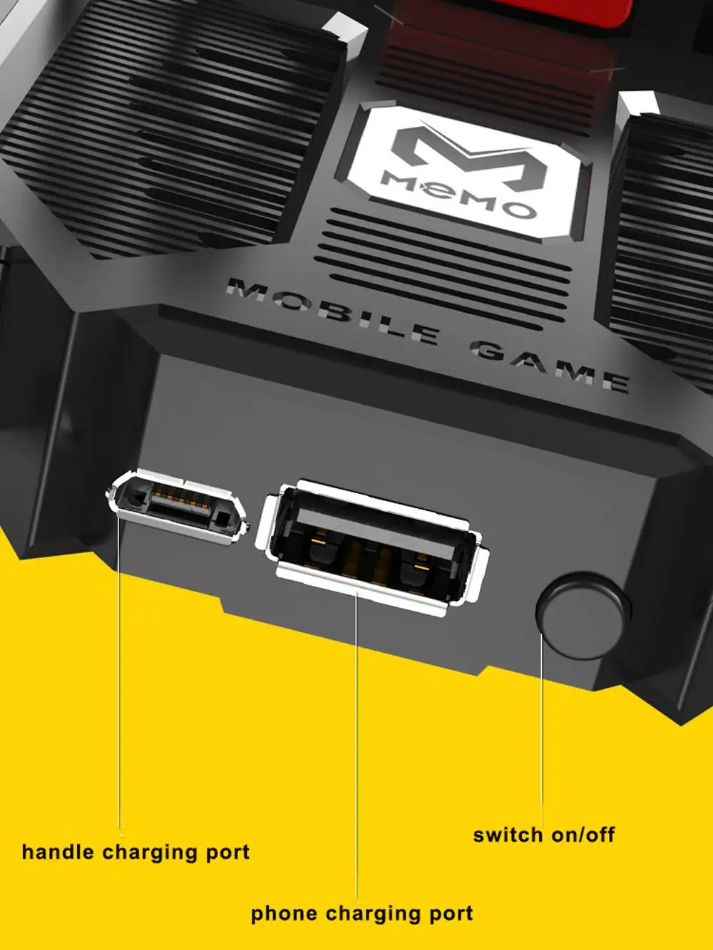 Новое поступление AK77 для PUBG Helper мобильный телефон Gamepade ручка радиатора Вентилятор с водяным охлаждением шесть пальцев ручка PUGB power Bank