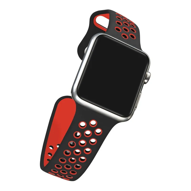 Силиконовый ремешок для apple watch ремень 44 мм 42 мм apple watch, ремешок 38 мм, версия 40 мм адаптер наручных часов iwatch, 4/3/2/1 серии спортивный браслет