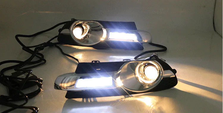 

eOsuns led drl daytime running light +fog lamp for Buick excelle GT 2010-2013 with yellow turn signal