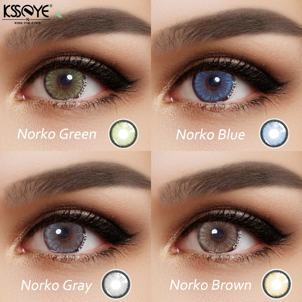 

KSSEYE Norko, натуральные контактные линзы для глаз, 2 шт., контактные линзы на год, цветные контактные линзы ed, красивые цветные контактные линзы н...