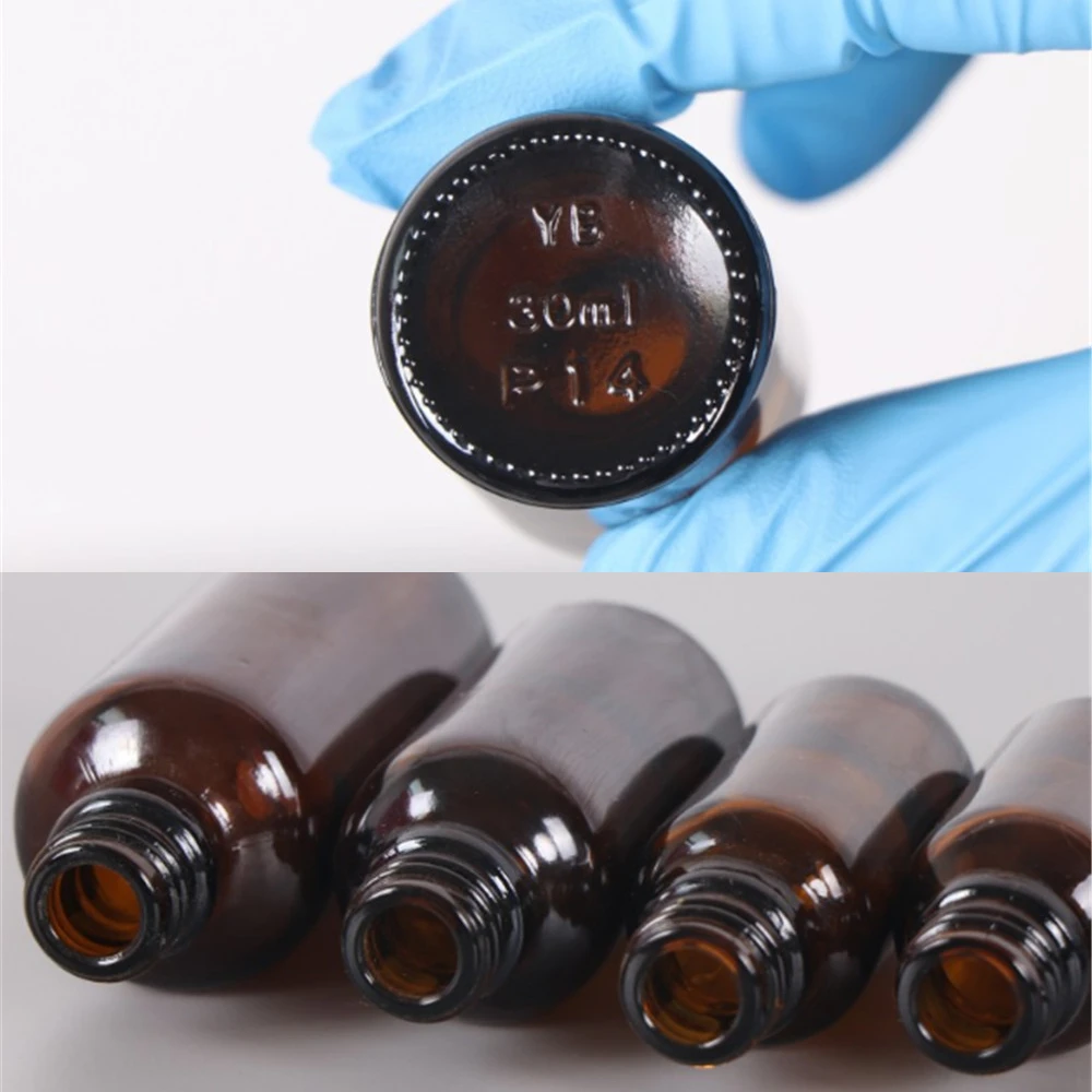 Мини бутылка с распылителем 5 100 мл пустой Янтарный стеклянный бутылочек для